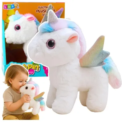 Jednoro�ec pluszowy interaktywny 21cm LeanToys