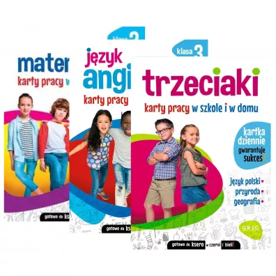 Pakiet Matematyka. Karty pracy w szkole i w domu. Klasa 3, J�zyk angielski. Karty pracy w szkole i w domu. Klasa 3, Trzeciaki. Karty pracy w szkole i w domu - Marta Kurdziel