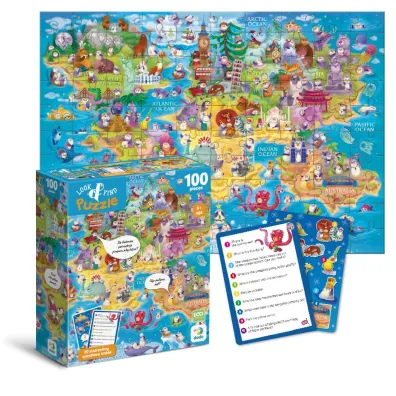 Puzzle 100 el. Look&Find �wiat pingwin�w Dodo