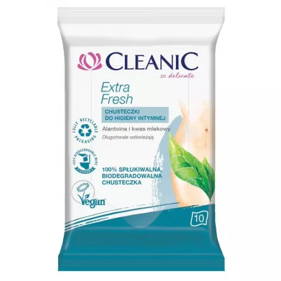 Cleanic Extra Fresh chusteczki do higieny intymnej Alantoina & Pantenol 10 szt.