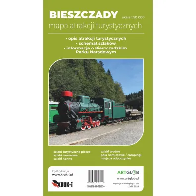 Mapa turystyczna Bieszczady 1:50 000