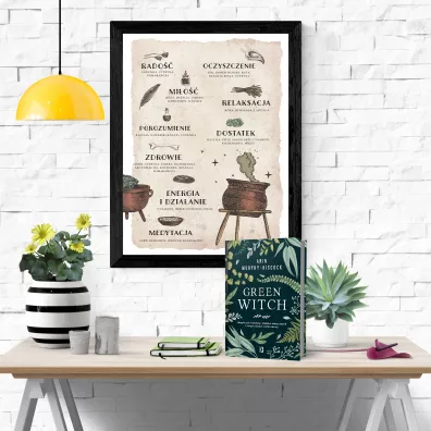 Pakiet: Green witch, Magiczny plakat czarownicy