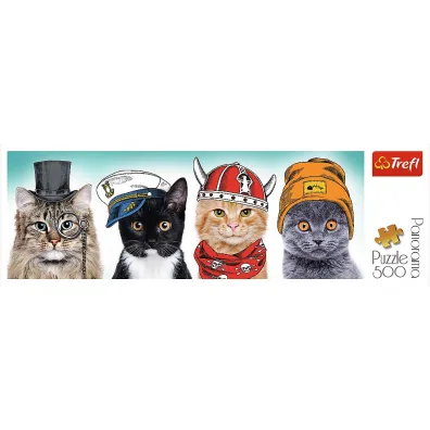 Puzzle panoramiczne 500 el. Puszysta ekipa Trefl