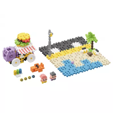Mini Waffle City Klocki konstrukcyjne Mini Waffle 148 element�w City Food Truck MARIOINEX 904244