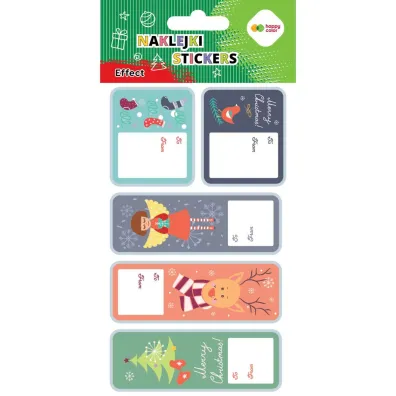 Happy Color Naklejki EFFECT-Xmas Stamp Tag 10x20cm