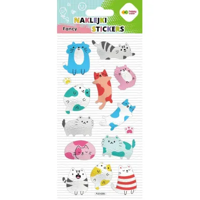Happy Color Naklejki 3D FANCY - Lazy Cats, 90x210 mm