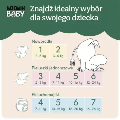Muumi Baby Pieluchomajtki ekologiczne 4 (7-11 kg) 40 szt.
