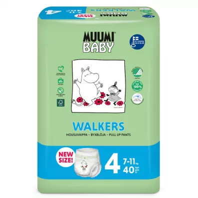 Muumi Baby Pieluchomajtki ekologiczne 4 (7-11 kg) 40 szt.