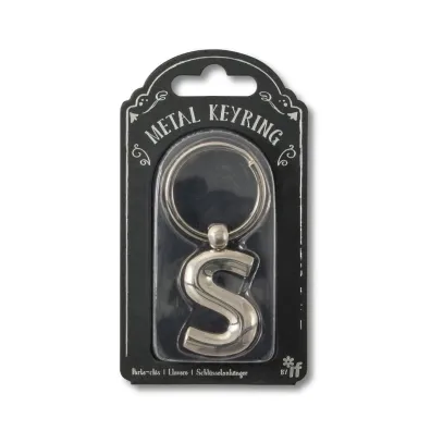 If Silver Letter Keyring - brelok do kluczy litera S