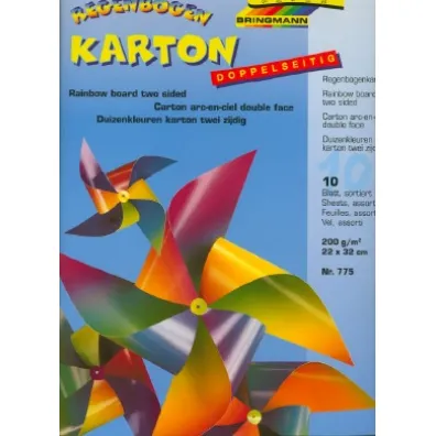 Galeria Hobby Karton t�czowy 200g g�adki 10 arkuszy