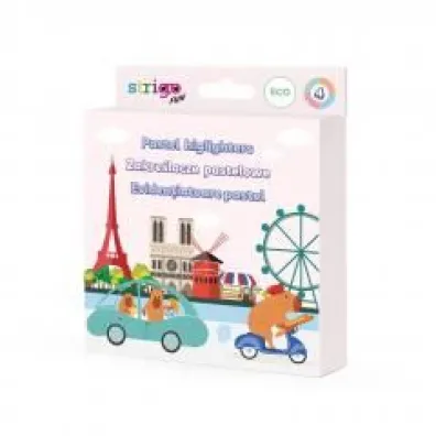 Zakre�lacz Eco pastelowy op.4 szt. Kapibara STRIGO SSC503