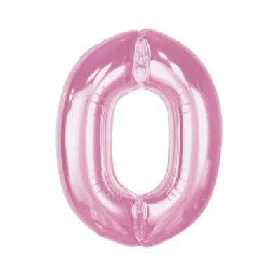 Godan Balon foliowy cyfra 0 jasnor�owa Smart 92cm
