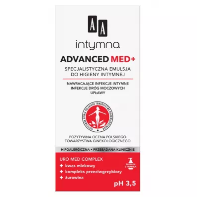 Aa Intymna Advanced Med+ specjalistyczna emulsja do higieny intymnej pH 3.5 300 ml