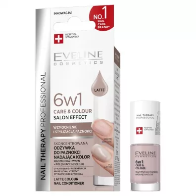 Eveline Cosmetics EVELINE_Nail Therapy 6w1 Care & Colour skoncentrowana odywka do paznokci Latte 5 ml