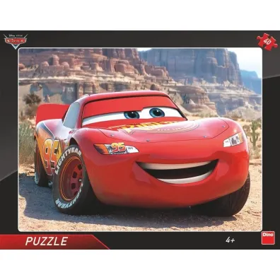 Puzzle ramkowe 40 el. Auta Cars - Zygzak Dino Toys