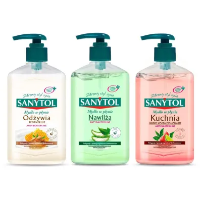 Sanytol Zestaw myde� antybakteryjnych 3 x 250 ml