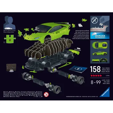 Puzzle 152 el. 3D Lamborghini Huracn EVO-Verde Ravensburger