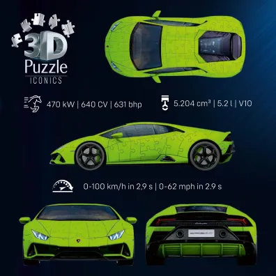 Puzzle 152 el. 3D Lamborghini Huracn EVO-Verde Ravensburger