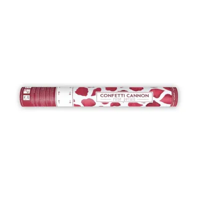 PartyDeco Tuba z p�atkami r�, bordo, 40cm