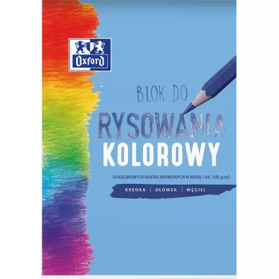 Oxford Blok rysunkowy A4 kolorowy 10 kartek
