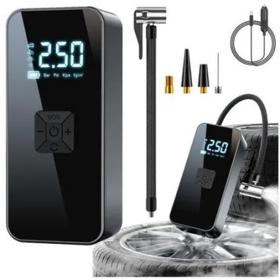 Kompresor elektr mini przenony latarka LED