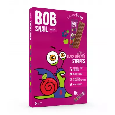 Bob Snail Przekska jabko-czarna porzeczka 84 g