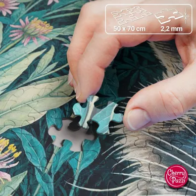 Puzzle 1000 el. Raccoon in Flowers CherryPazzi