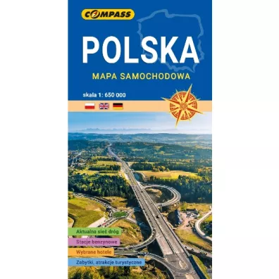 Mapa samochodowa Polska 1:650 000