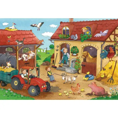 Puzzle 2x12 el. �ycie na wsi Ravensburger