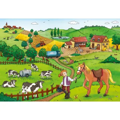 Puzzle 2x12 el. �ycie na wsi Ravensburger