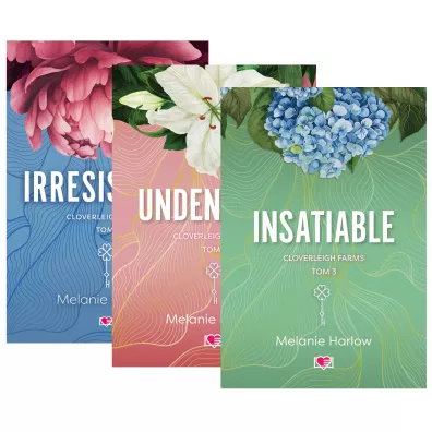 Pakiet Cloverleigh Farms. Tomy 1-3: Irresistible, Undeniable, Insatiable - Melanie Harlow