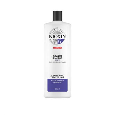 Nioxin System 6 Cleanser Shampoo oczyszczajcy szampon do wosw po zabiegach chemicznych znacznie przerzedzonych 1 l