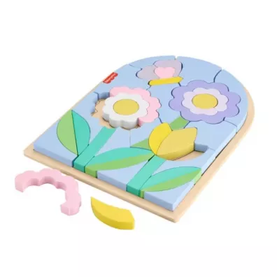 Fisher-Price. Drewniane puzzle kwiaty Mattel
