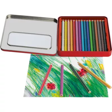 Faber-Castell Kredki jumbo grip tr�jk�tne opakowanie metalowe 16 szt.