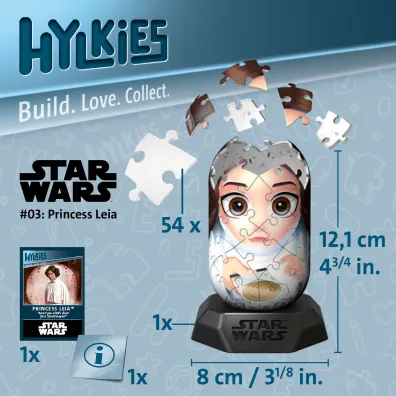 Puzzle 54 el. 3D Hylkies: Ksi�niczka Leia Ravensburger