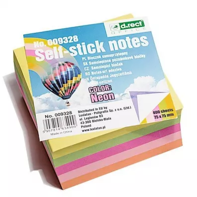 D.rect Bloczek samoprzylepny Neon 76 x 76 mm