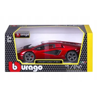 Bburago model lamborghini countach lpi 800-4 - red 1:24