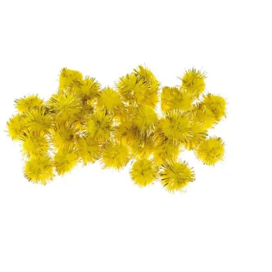 Brewis Pompony metaliczne zote 2cm