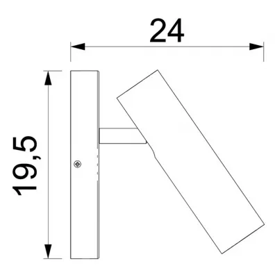 Luminex Kinkiet Axion Bia�y Srebrny 1xGU10