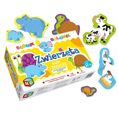 Puzzle Zwierz�ta du�e i ma�e S�onik Balonik Multigra