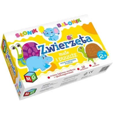 Puzzle Zwierz�ta du�e i ma�e S�onik Balonik Multigra