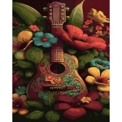 Twoje Hobby Malowanie po numerach - Gitara w ogrodzie 40x50cm