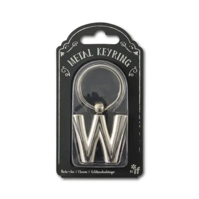 If Silver Letter Keyring - brelok do kluczy litera W