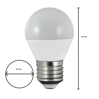 Eko-light arwka LED 7W E27 G45 Zimna 6000k