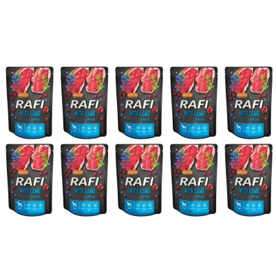 Rafi Karma mokra dla psw z jagnicin Zgrzewka 10 x 300 g