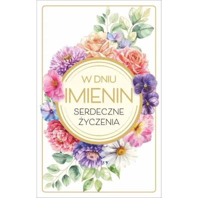 Art Nuvo Karnet Imieniny (13x20,5cm) KI-02
