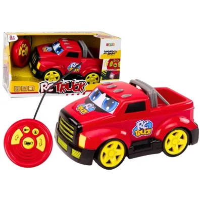 Autko kresk�wkowe zdalnie sterowane czerwone LeanToys