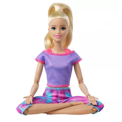 Barbie Lalka Made to Move Fioletowe ubranko GXF04 Mattel