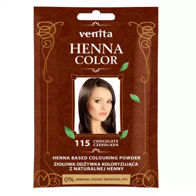 Venita Henna Color zioowa odywka koloryzujca z naturalnej henny 115 Czekolada 30 g