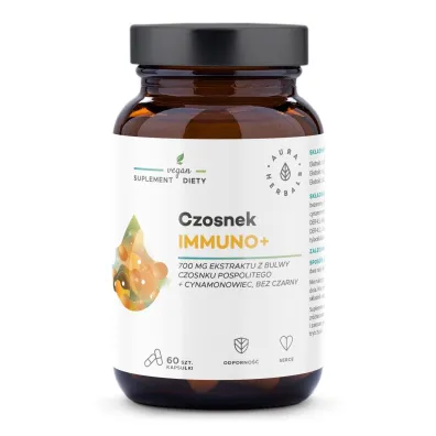 Aura Herbals Czosnek Immuno+ Suplement diety 60 kaps.
